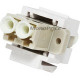 Monoprice Keystone Jack - Modular LC (White) - 2 x LC Female - White 2875