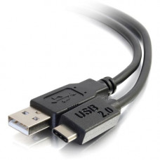 C2g 10ft USB C to USB Cable - USB C 2.0 to USB A Cable - M/M - 10 ft USB Data Transfer Cable for Smartphone, Tablet, Hard Drive, Printer, Notebook, Cellular Phone - Type C Male USB - Type A Male USB - 480 Mbit/s - Black 28872