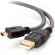 C2g 3m Ultima USB 2.0 A to Mini-b Cable - Type A Male USB - Mini Type B Female USB - 9.84ft - Charcoal 29652