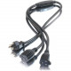 C2g 3ft 16 AWG 1-to-2 Power Cord Splitter (1 NEMA 5-15P to 2 NEMA 5-15R) - 3ft - TAA Compliance 29805