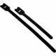 C2g 8in Screw-mountable Hook-and-Loop Cable Ties - 10pk - Black - 10 Pack - TAA Compliance 29850