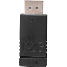 C2g 4K DisplayPort to HDMI Adapter Converter - 30Hz - 1 x DisplayPort Male Digital Audio/Video - 1 x HDMI Female Digital Audio/Video - Black 29873