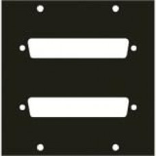 Middle Atlantic Products 2DB37 Faceplate - Black Anodized - Aluminum 2DB37
