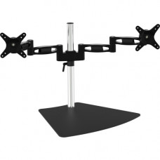 Amer Dual Monitor Free Standing Desk Mount - Up to 28" Screen Support - Freestanding, Desktop - Steel, Aluminum - Black 2EZ