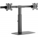 Amer Mounts Dual Screen Pneumatic Vertical Lift Monitor Stand - Up to 27" Screen Support - 26.46 lb Load Capacity - 20.4" Height x 29.1" Width x 8.7" Depth - Freestanding - Powder Coated - Aluminum, Plastic - Slate Black 2EZH