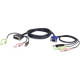 ATEN 1.8M USB VGA to DVI-A KVM Cable with Audio - 5.91 ft KVM Cable for KVM Switch, PC - First End: 1 x USB Type A - Male, 1 x Mini-phone Stereo Audio - Male, 1 x HD-15 - Male - Second End: 1 x USB Type B - Male, 1 x Mini-phone Stereo Audio - Male, 1 x DV