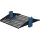 Rack Solution 2POST RELAY RACK SHELF, 20IN DEEP, BLACK, SOLID WITH FLANGES ON END FACING UP WI 2USHL-022FULL-20US