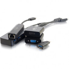 C2g USB-C to HDMI, VGA, Ethernet, or USB-A Essential Adapter Kit 30004
