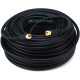 Monoprice Coaxial Network Cable - 100 ft Coaxial Network Cable for Network Device, Antenna, Satellite Receiver, Modem - First End: 1 x F Connector Network - Second End: 1 x F-Type Audio/Video - Shielding - Gold Plated Connector - Black 3035
