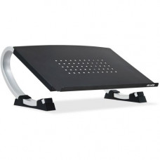 Allsop Laptop Adjustable Curve Stand - Up to 17" Screen Support - 40 lb Load Capacity - 5.6" Height x 14.7" Width x 11.5" Depth - Steel - Black, Silver 30498
