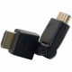 C2g 360&deg; Rotating HDMI Adapter - Male to Female - 1 x HDMI (Type A) Male Digital Audio/Video - 1 x HDMI (Type A) Female Digital Audio/Video - Black 30548