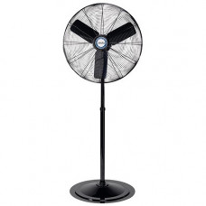 Lasko 3135 Industrial Grade Oscillating Pedestal Fan - 3 Blades - 762mm Diameter - 3 Speed - Rust Resistant, Oscillating, Adjustable Height, Adjustable Tilt Head - 92" Height x 33" Width x 30.5" Depth - Steel, Metal Blade - Black 3135