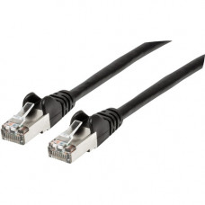 Intellinet Cat6a S/FTP Patch Cable, 1 ft., Black - 1 ft Category 6a Network Cable for Network Device, Modem, Router - First End: 1 x RJ-45 Network - Male - Second End: 1 x RJ-45 Network - Male - 10 Gbit/s - Patch Cable - Shielding - Gold Plated Contact - 