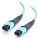 Legrand Group C2G 50m MTP 10Gb 50/125 OM3 Multimode Fiber Cable - Aqua - 164ft - MTP Female - MTP Female - 164.04ft - Aqua 31423