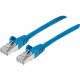 Intellinet Cat6a S/FTP Patch Cable, 1 ft., Blue - 1 ft Category 6a Network Cable for Network Device, Modem, Router - First End: 1 x RJ-45 Male Network - Second End: 1 x RJ-45 Male Network - 10 Gbit/s - Patch Cable - Shielding - Gold Plated Contact - 26 AW