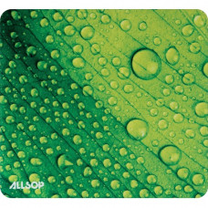 Allsop NatureSmart Image Mousepad - Leaf Raindrop - Leaf Raindrop - 0.1" x 8.5" Dimension - EVA, Polyvinyl Chloride (PVC), Polyurethane, Cloth Surface, Natural Rubber Back - Skid Proof - TAA Compliance 31624