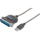 Manhattan USB to Parallel Printer Converter - 5.91 ft Centronics/USB Data Transfer Cable for Printer, Notebook - First End: 1 x Type A Male USB - Second End: 1 x Centronics Male Parallel 317016