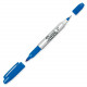 Newell Rubbermaid Sharpie Twin-Tip Markers - Fine, Ultra Fine Marker Point - Blue Alcohol Based Ink - 1 Each - TAA Compliance 32003