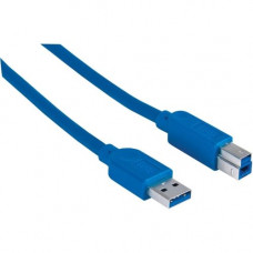 Manhattan SuperSpeed USB 3.0 A Male/B Male Cable, 5 Gbps, 6.5 ft (2m), Blue - USB 3.0 for ultra-fast data transfer rates with zero data degradation 322430
