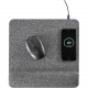 Allsop PowerTrack Plush Wireless Charging Mousepad - (32304) - 1.85" x 11.60" Dimension - Gray - Fabric Surface, Memory Foam 32304