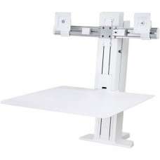 Ergotron WorkFit-SR Desk Mount for Monitor, Keyboard - 24" Screen Support - 25 lb Load Capacity - White 33-407-062