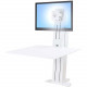 Ergotron WorkFit-SR Desk Mount for Monitor, Keyboard - 24" Screen Support - 16 lb Load Capacity - White 33-415-062