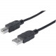 Manhattan Hi-Speed USB 2.0 A Male to B Male Device Cable, 6&#39;&#39;, Black - Hi-Speed USB 2.0 for ultra-fast data transfer rates with zero data degradation 333368