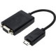 Dell Mini-HDMI/VGA A/V Cable - Mini-HDMI/VGA A/V Cable for Audio/Video Device - Mini HDMI Male Digital Audio/Video - HD-15 Female VGA 3334W