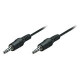 Manhattan 3.5 mm Stereo Male to Male Audio Cable, 6 ft, Black - 6 ft - 1 x Mini-phone Male Stereo Audio - 1 x Mini-phone Male Stereo Audio - Black 334594
