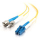 Legrand Group C2G 4M LC-ST 9/125 OS1 DUPLEX SINGLEMODE PVC FIBER OPTIC CABLE (LSZH) - YELLOW 34629