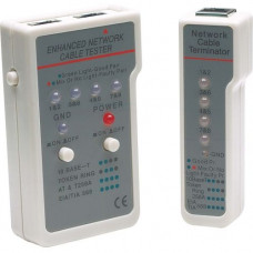 Intellinet Network Solutions RJ11/RJ45 Multifunction Cable Tester for UTP/STP/FTP Cables - LEDs Indicate Connections and Faults - WEEE Compliance 351898