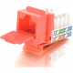 C2g 90&deg; Cat5E RJ45 UTP Keystone Jack - Red - RJ-45, 110-punchdown 35204