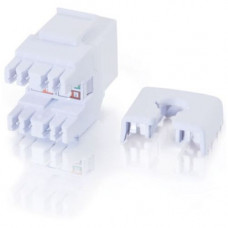 C2g 180 Degree Cat6 RJ45 UTP Keystone Jack - White - HDMI for Audio/Video Device - 1.28 GB/s - 3 ft - 1 x HDMI (Type A) Male Digital Audio/Video - 1 x HDMI (Type A) Male Digital Audio/Video - Gold Plated Connector - Shielding - Black 35210