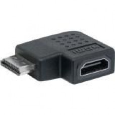 Manhattan HDMI A Female to A Male, Right 90&deg; Angle - 1 x HDMI (Type A) Male Digital Audio/Video - 1 x HDMI (Type A) Female Digital Audio/Video - Black 353496