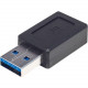 Manhattan USB 3.1 Gen 2 Type-A Male to Type-C Female Adapter - SuperSpeed+ - 10 Gbps - Black 354714