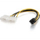 C2g 10in One 6-pin PCI Express to Two 4-pin Molex Power Adapter Cable - 10" 35522