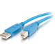 C2g 2m USB 2.0 A/B Cable - Blue - Type A Male USB - Type B Male USB - 6.56ft - Blue 35674