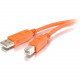 C2g 2m USB 2.0 A/B Cables - 5 Colors - 5pk - Type A Male USB - Type B Male USB - 6.56ft - Red, Blue, Green, Purple, Orange 35679