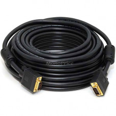 Monoprice VGA Video Cable - 50 ft VGA Video Cable for Video Device - First End: 1 x DB-15 Male VGA - Second End: 1 x DB-15 Male VGA - Shielding - Gold Plated Connector 3572