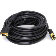 Monoprice VGA Video Cable - 35 ft VGA Video Cable for Video Device - First End: 1 x 15-pin DB-15 Video - Male - Second End: 1 x 15-pin DB-15 Video - Male - Shielding - Gold Plated Connector 3590