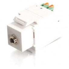 C2g 3.5mm 2-Conductor Keystone Adapter - 1 x Mini-phone Female - White 37035