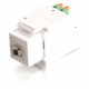 C2g 3.5mm 2-Conductor Keystone Adapter - 1 x Mini-phone Female - White 37035