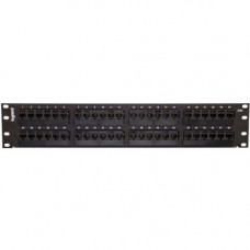 C2g 48-Port Cat5E 110-Type Patch Panel - 48 Port(s) - 48 x RJ-45 - 2U High - Black - 19" Wide - Rack-mountable - TAA Compliance 37198