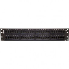 C2g 24-Port Cat6 110-Type Patch Panel - 24 Port(s) - 24 x RJ-45 - 1U High - Black - 19" Wide - Rack-mountable - TAA Compliance 37199