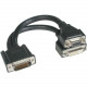 C2g 9in One LFH-59 (DMS-59) Male to One DVI-I Female and One HD15 VGA Female Cable - 9" - Black 38066