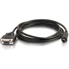 C2g Serial RS232 Projector Cable - Sharp compatible - 6 ft DB-9/Mini-DIN Data Transfer Cable for Projector, Transceiver, A/V Controller - First End: 1 x 9-pin DB-9 Female Serial - Second End: 1 x 9-pin Mini-DIN Male Serial - Black 38537