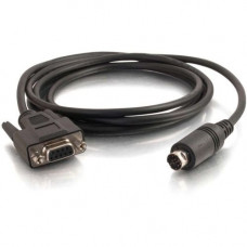 C2g RS-232 Projector Cable - Mitsubishi compatible - 6 ft Data Transfer Cable for Projector - First End: 1 x DB-9 Female Serial - Second End: 1 x Mini-DIN Male Video - Black 38538