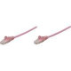 Intellinet Network Solutions Cat6 UTP Network Patch Cable, 0.5 ft (0.15 m), Pink - RJ45 Male / RJ45 Male 392730