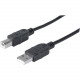 Manhattan Hi-Speed USB 2.0 A Male/B Male Cable, 6&#39;&#39;, Black, Retail Pkg - Hi-Speed USB for ultra-fast data transfer rates with zero data degradation 393737