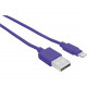 Manhattan iLynk USB Cable with Lightning Connector - MFi Certified - 6 inches - Purple - USB 2.0, Type-A Male to 8-Pin Male, 6", Purple, Lightning/USB for iPod, iPad, iPhone, Hub, Computer - 60 MB/s - 6" - 1 x Type A Male USB - 1 x Lightning Mal